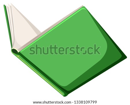A green book on white background illustration