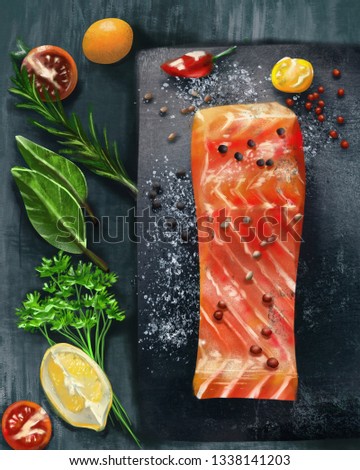 Salmon cooking ingredients
