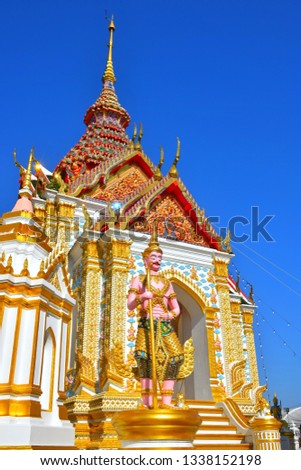 Wat Klang Bang Kaew, Nakhon Pathom, Thailand, March 2019