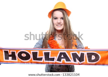 Female Holland supporter