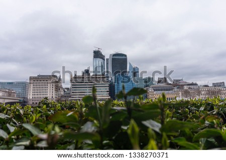 Thames and the City of London, view from the Queen's Walk