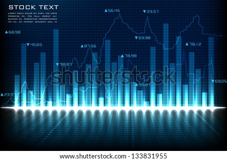 easy to edit vector illustration of financial graph chart