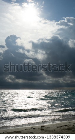 Overcast Beach Shore