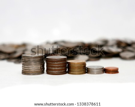 Money growing concept on isolate white background
and Business success concept 