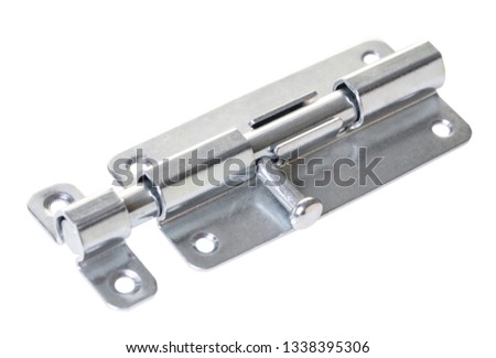 metal door latch on a white isolated background