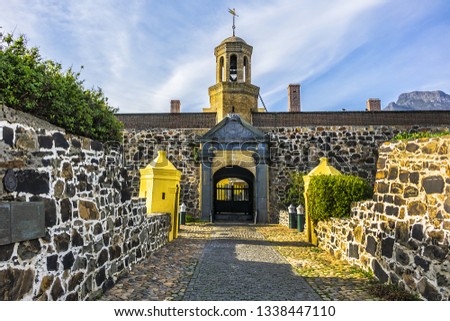 Entrance to the Castle of Good Hope or Cape Town Castle (Kasteel die Goeie Hoop) - bastion fort built in the XVII century in Cape Town. Cape Town, Western Cape, South Africa. Royalty-Free Stock Photo #1338447110