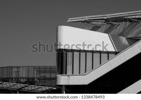 Modern building  facade modern building  black and white concept