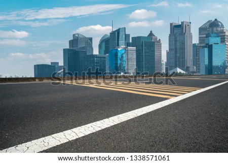 Road surface and sky cloud landscape


