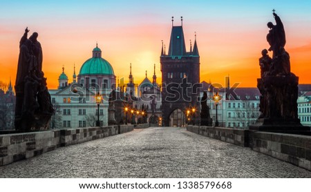 Scenic view historical center of Prague old town, buildings and landmarks, Prague, Czech Republic