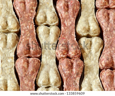 Dog bone food background