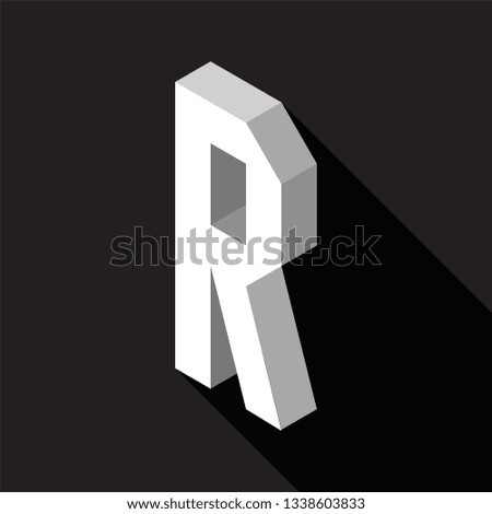 3d Letter R logo icon design template element. Vector illustration