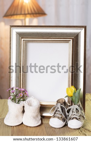 welcome baby gift frame decorated