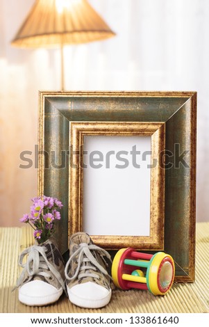 welcome baby gift frame decorated