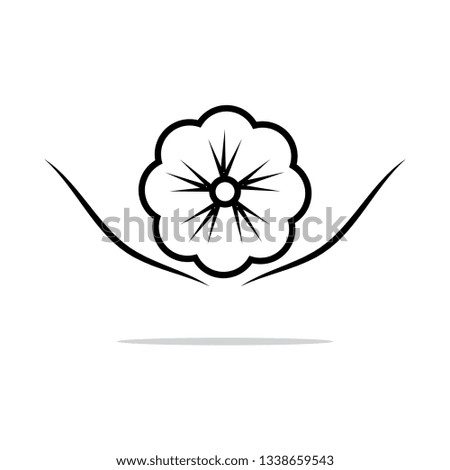 Illustration of a flower vector icon