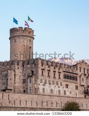 The beautiful Buonconsiglio Castle in Trento, Italy. Royalty-Free Stock Photo #1338663320