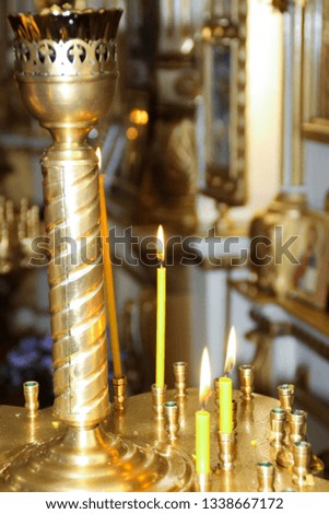 church, candles, icons