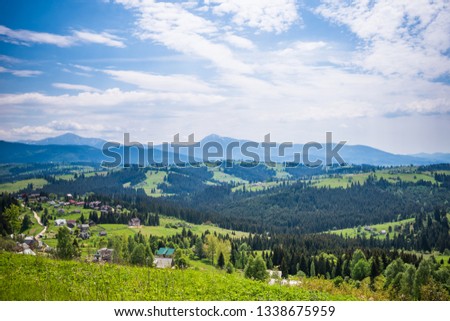 View of Mount Hoverla and Petros Royalty-Free Stock Photo #1338675959