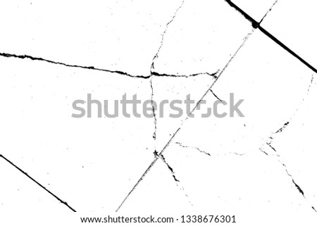 Black cracks on white. Grunge texture.
