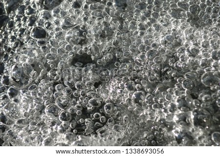 water structure, bubbles, waterfall