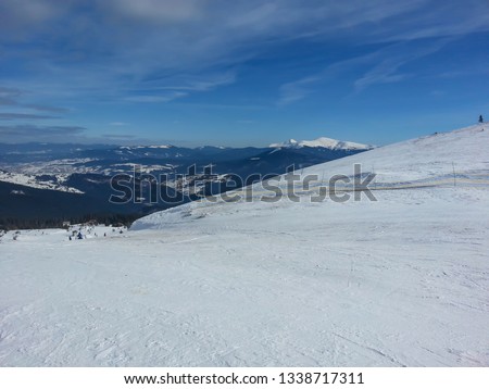 ski tracks on Svydovets district, Dragobrat 
