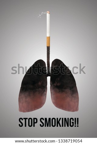 visually describing the harmful effects of smoking