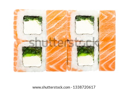 Sushi white background