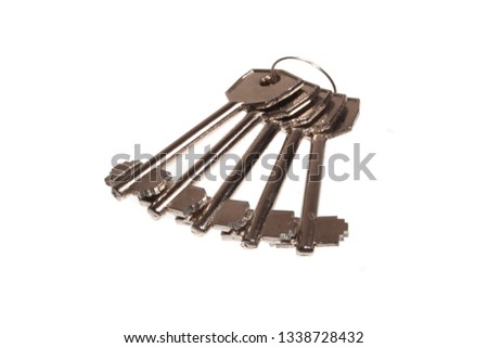 door keys isolated on white background