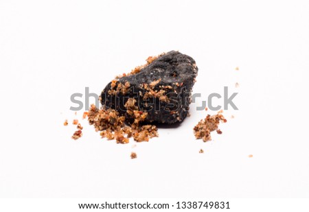 stones with sand on white background