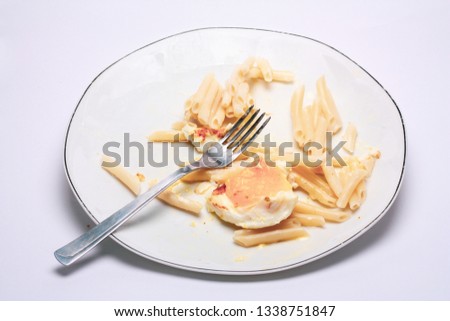 leftover food on the plate
