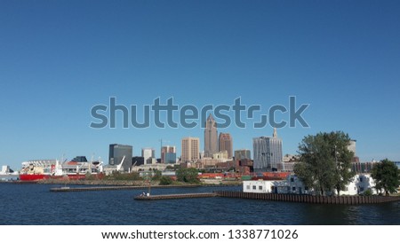 Cleveland city view with buildings