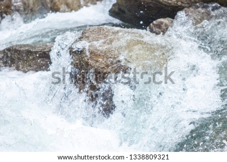 water forest waterfall stones