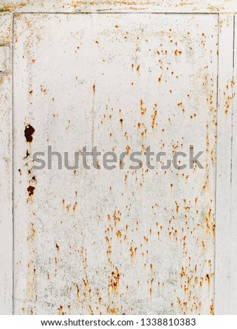 Rusty grunge texture. Old painted metal wall.