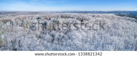 Aerial Of Canadian Winter Landscape