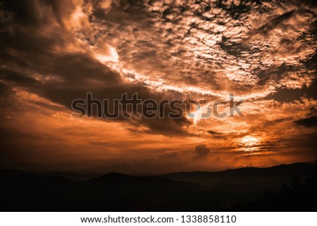 sunset scenes at Madikeri 