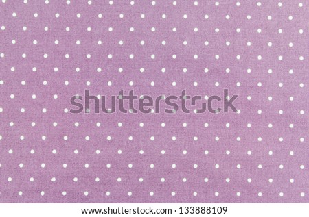 Purple Fabric and White Tiny Polka Dots Background