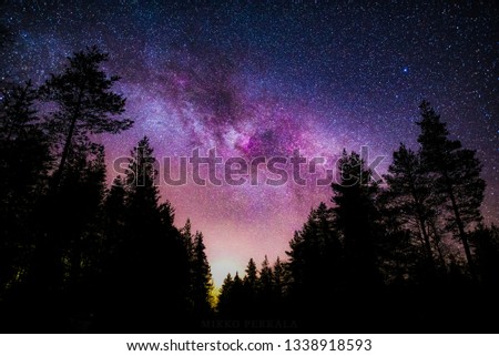 Beautiful Milky Way and spring night