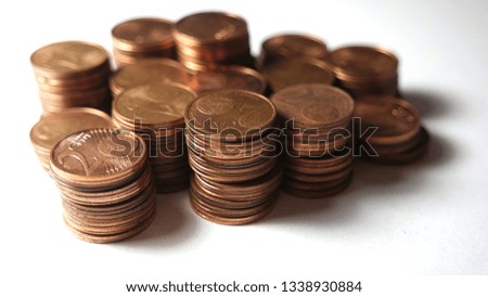 Pile of Two Euro Cents