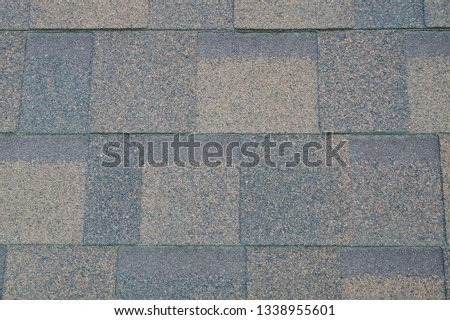 Soft roof, tiles. Different colors of shingles.