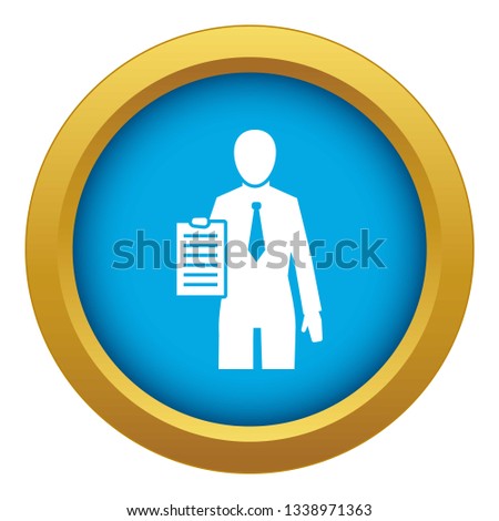 Political meeting icon blue vector isolated on white background for any design