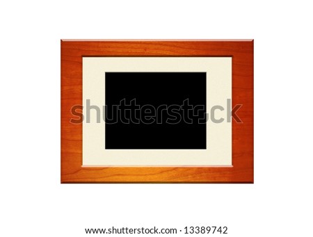 Mahogany frame with beige matt board
