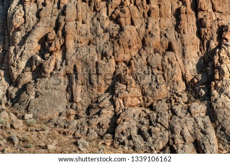 Rock formation in the semi desert gobi, mongolia, central asia
