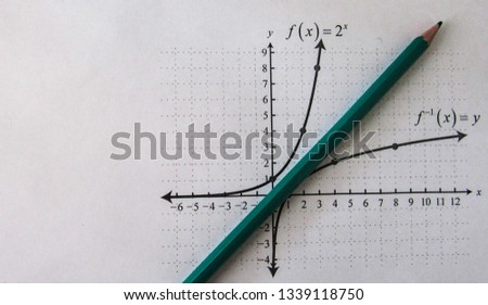 Graphical representation of math functions and a pencil