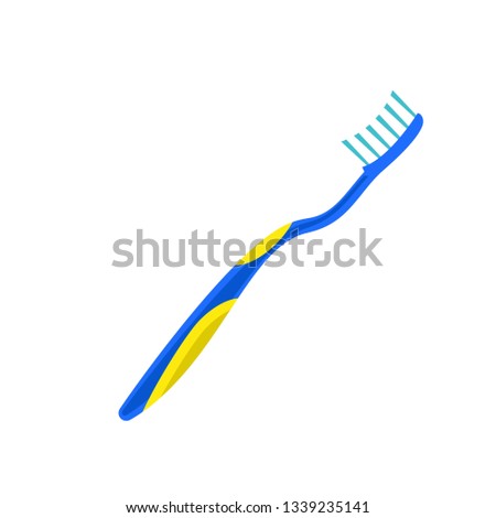 Modern toothbrush icon. Flat illustration of modern toothbrush vector icon for web design