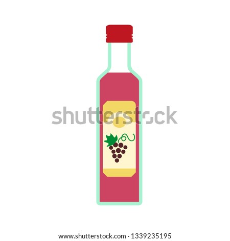 Grapes vinegar icon. Flat illustration of grapes vinegar vector icon for web design