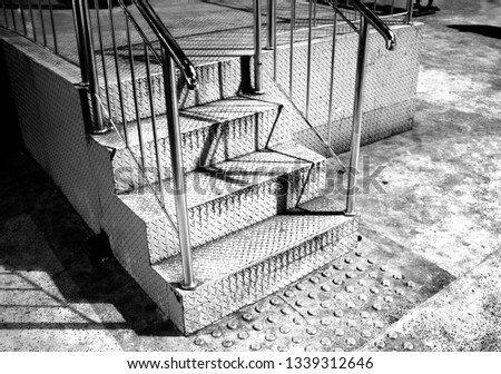 stairs at the bus stop
