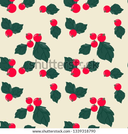 Bright seamless pattern with berries