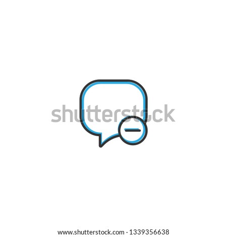 Speech bubble icon design. Interaction icon line vector illustration design