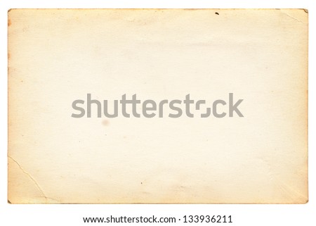 Back of an old photo Royalty-Free Stock Photo #133936211