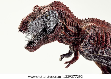 dinosaurs in action on white background