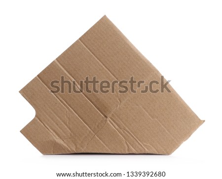 Crumpled cardboard isolated on white background